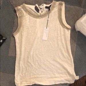 Generation LOVE embellished  bedazzled white tank